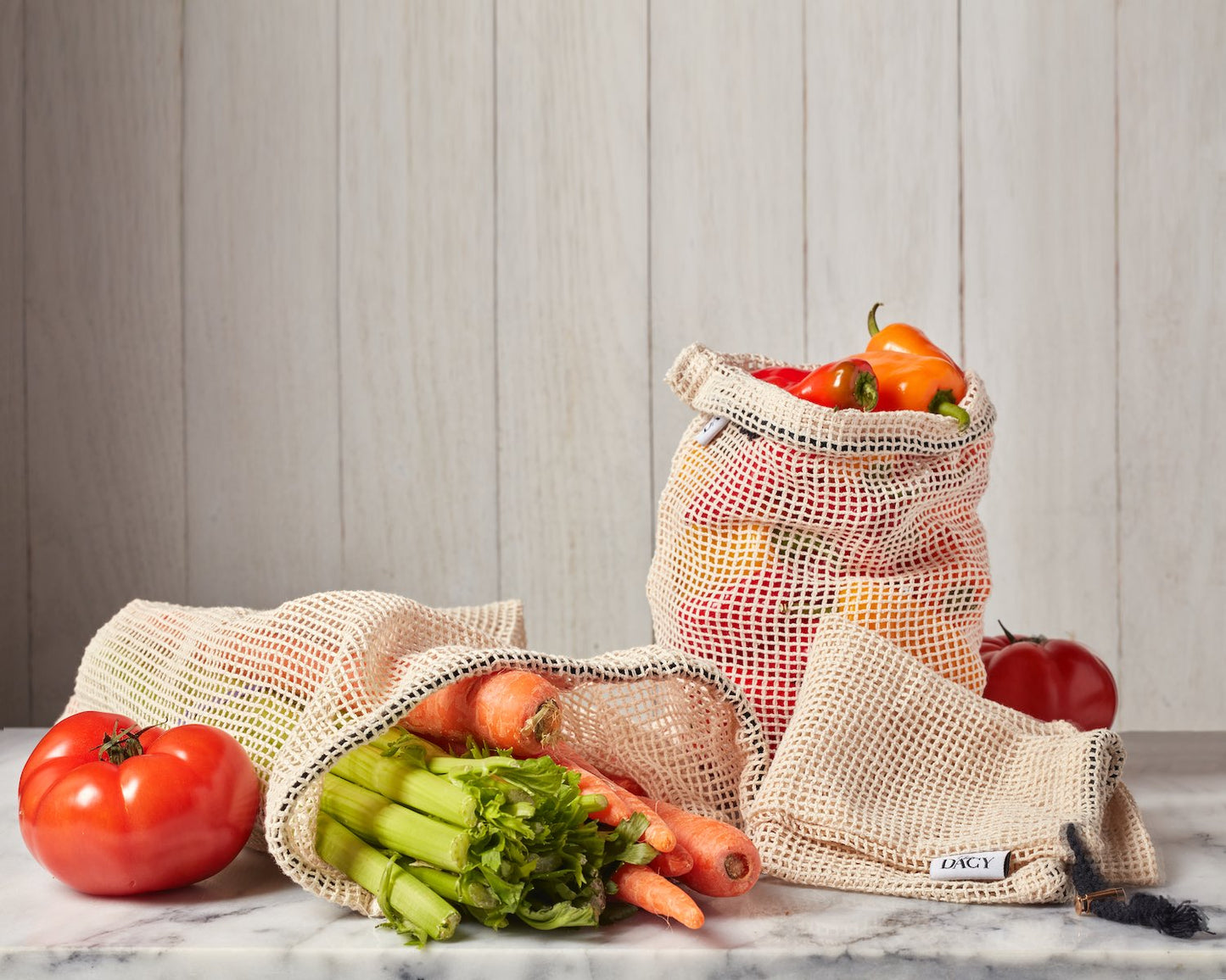 ORGANIC COTTON MESH REUSABLE PRODUCE BAGS
