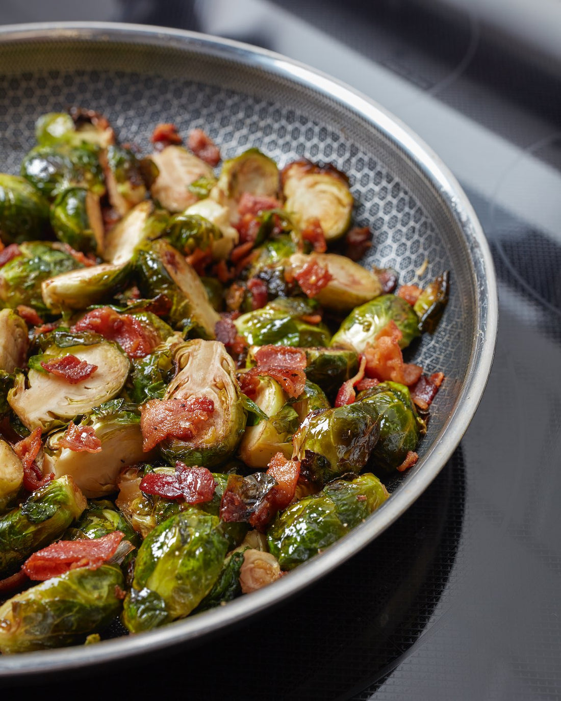 Honey Glazed Roasted Brussel Sprouts w. Bacon