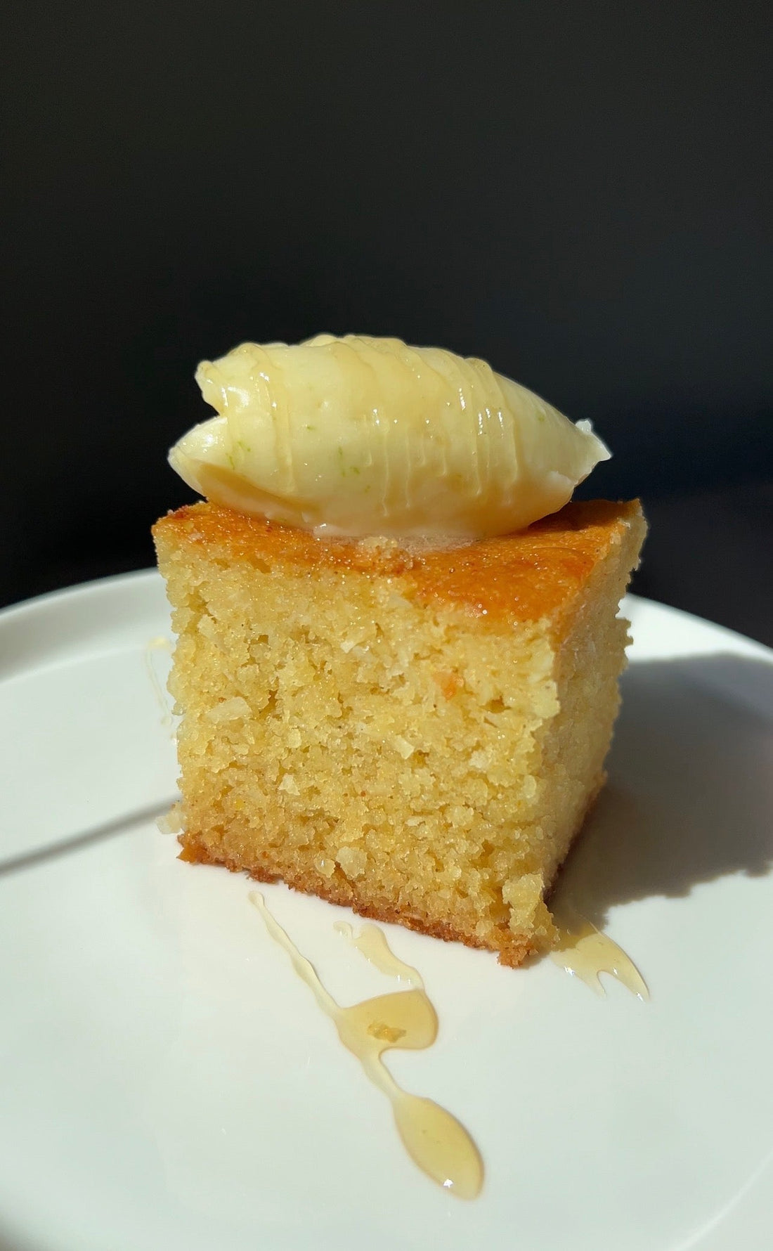 Cassava Coconut Cornbread with Coconut Lime Honey Butter