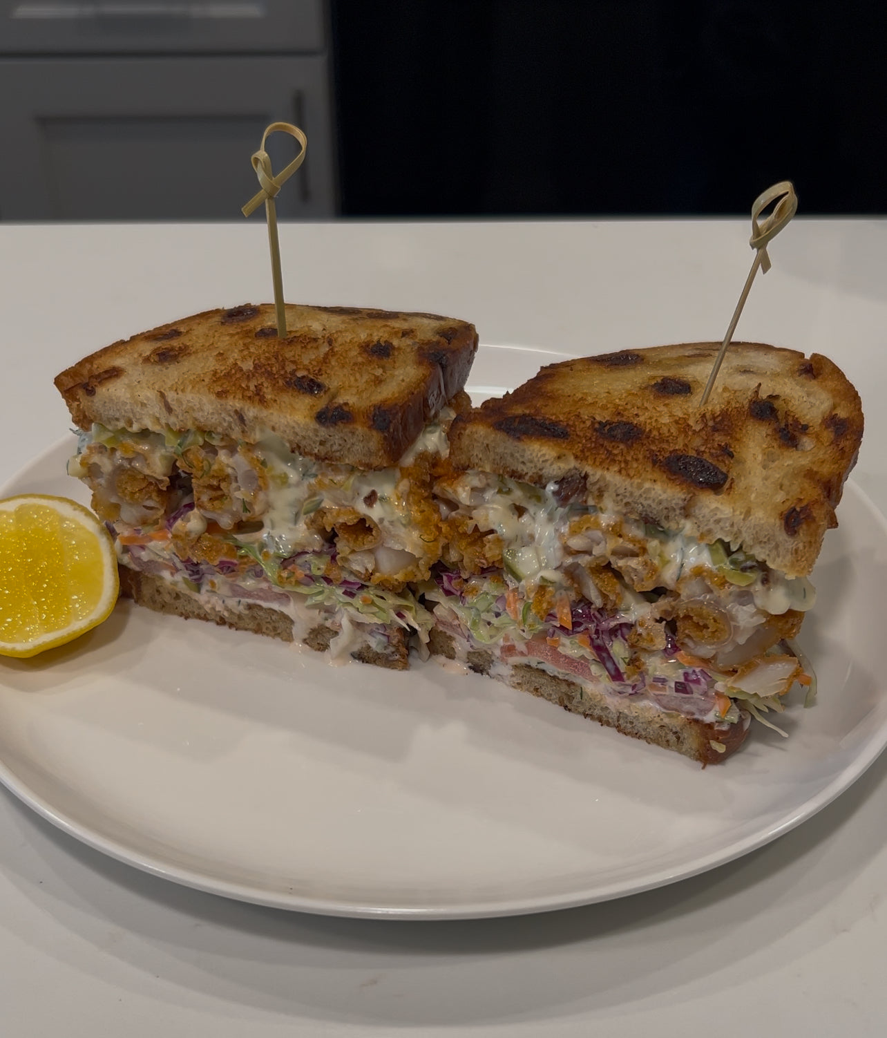 'Raisin the Bar' Crispy Fish Sandwich
