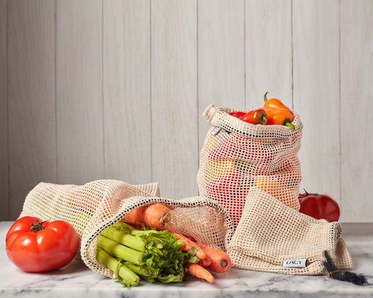 ORGANIC COTTON MESH REUSABLE PRODUCE BAGS