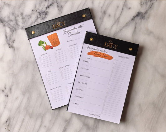 GROCERY LIST & WEEKLY MENU NOTEPAD SET